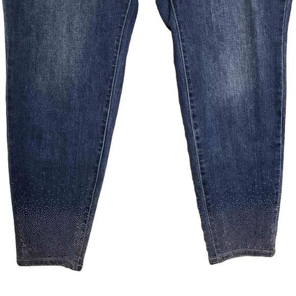 New Lane Bryant High Rise Rhinestone Hem Detail Jegging Jean Size 22 - Picture 7 of 12
